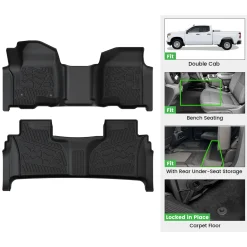 Fit for 2020-2026 GMC Sierra or Sierra Denali 2500HD 3500HD Floor Mats, Fit Carpet Floor Only