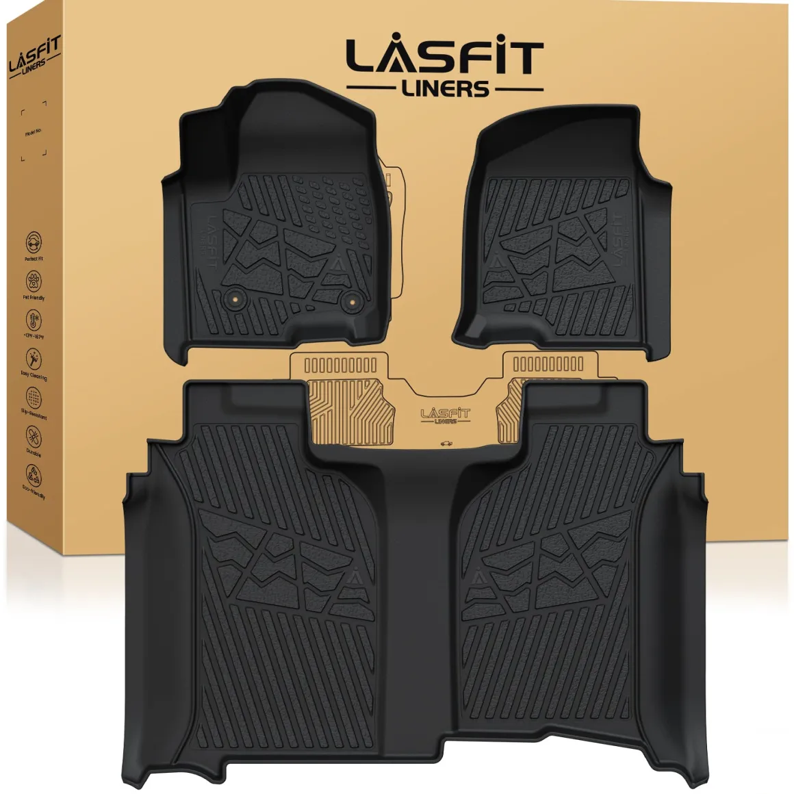 Fit for 2020-2026 GMC Sierra or Sierra Denali 2500HD 3500HD Floor Mats, Fit Carpet Floor Only