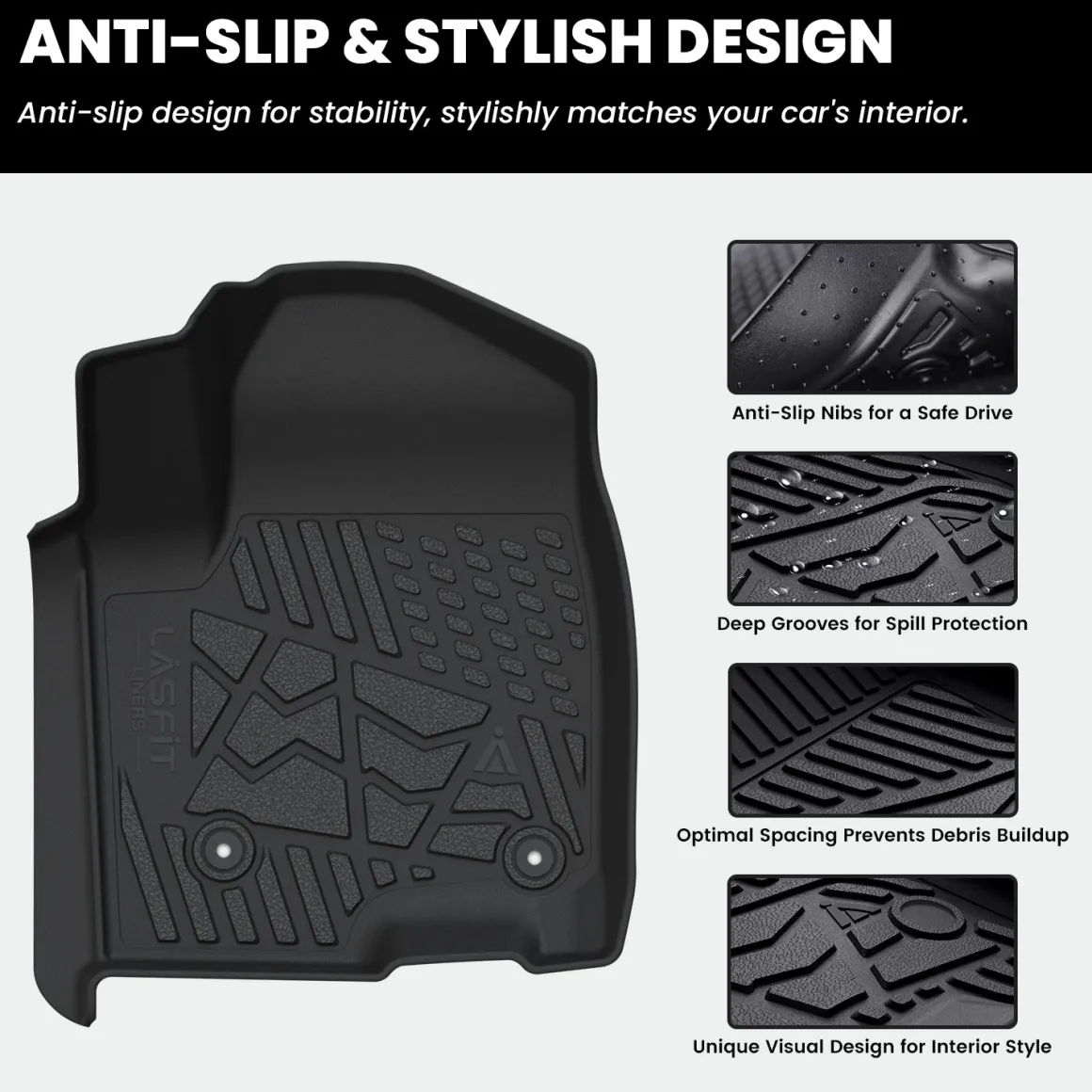 Fit for 2020-2026 GMC Sierra or Sierra Denali 2500HD 3500HD Floor Mats, Fit Carpet Floor Only