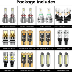 Fit for 2007-2013 GMC Sierra 1500 The Brightest LED Bulbs Upgrade | Tested and Verified