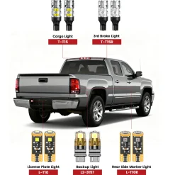 Fit for 2007-2013 GMC Sierra 1500 The Brightest LED Bulbs Upgrade | Tested and Verified