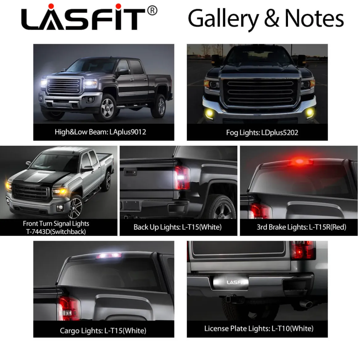 Fit for 2014-2015 GMC Sierra 1500 The Brightest LED Bulbs Upgrade | Tested and Verified