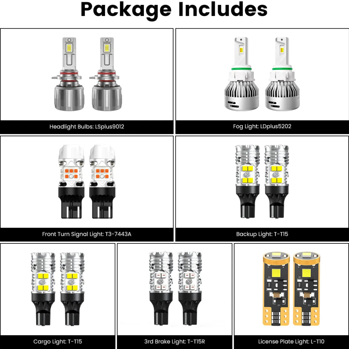 Fit for 2014-2015 GMC Sierra 1500 The Brightest LED Bulbs Upgrade | Tested and Verified