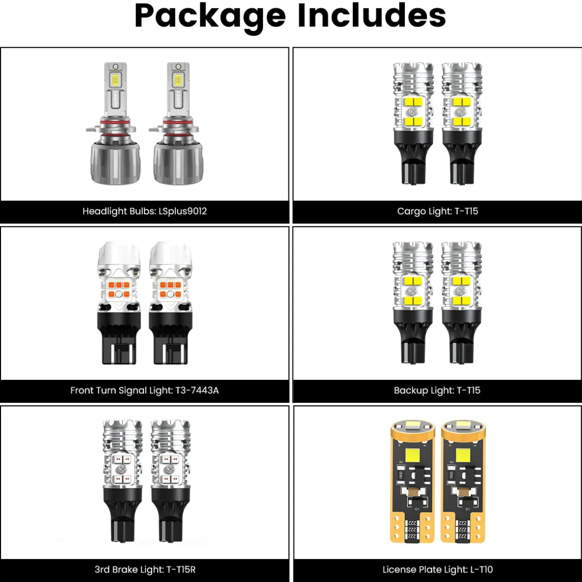 Fit for 2014-2015 GMC Sierra 1500 The Brightest LED Bulbs Upgrade | Tested and Verified