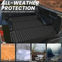 Fit for 2019-2026 GMC Sierra 1500 Truck Bed Mat or Tailgate Mat, Not Fit 2019 Sierra 1500 LD