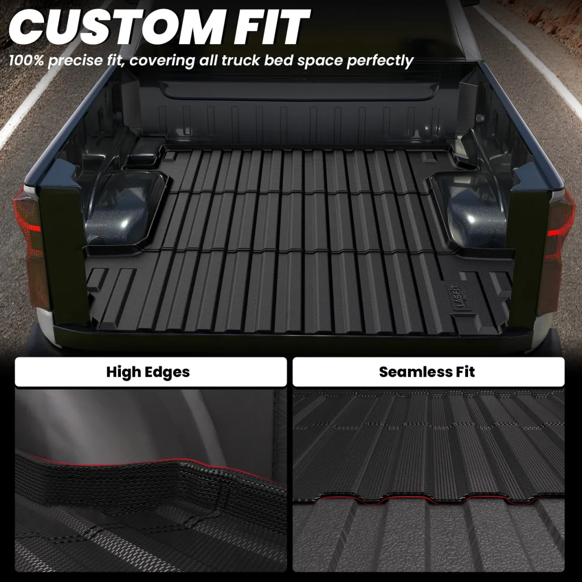 Fit for 2019-2026 GMC Sierra 1500 Truck Bed Mat or Tailgate Mat, Not Fit 2019 Sierra 1500 LD