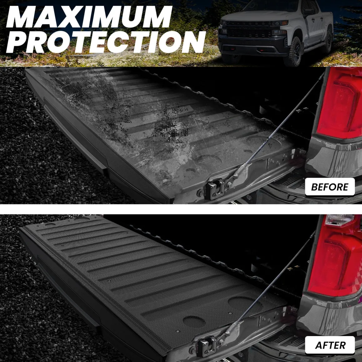 Fit for 2019-2026 GMC Sierra 1500 Truck Bed Mat or Tailgate Mat, Not Fit 2019 Sierra 1500 LD