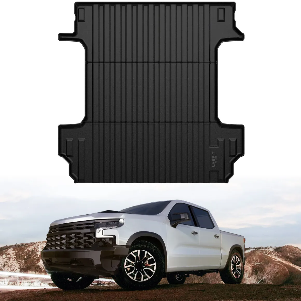 Fit for 2019-2026 GMC Sierra 1500 Truck Bed Mat or Tailgate Mat, Not Fit 2019 Sierra 1500 LD