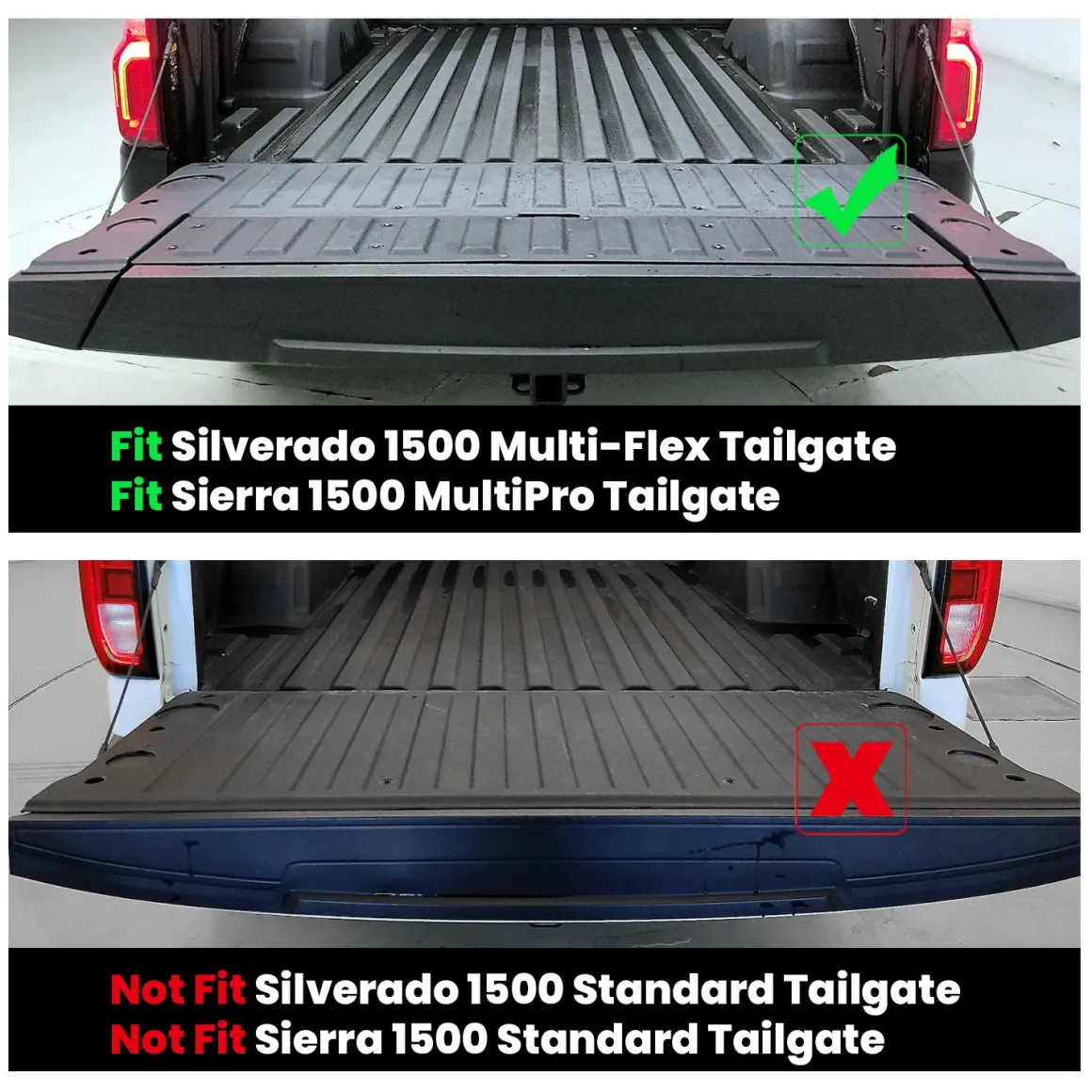 Fit for 2019-2026 GMC Sierra 1500 Truck Bed Mat or Tailgate Mat, Not Fit 2019 Sierra 1500 LD