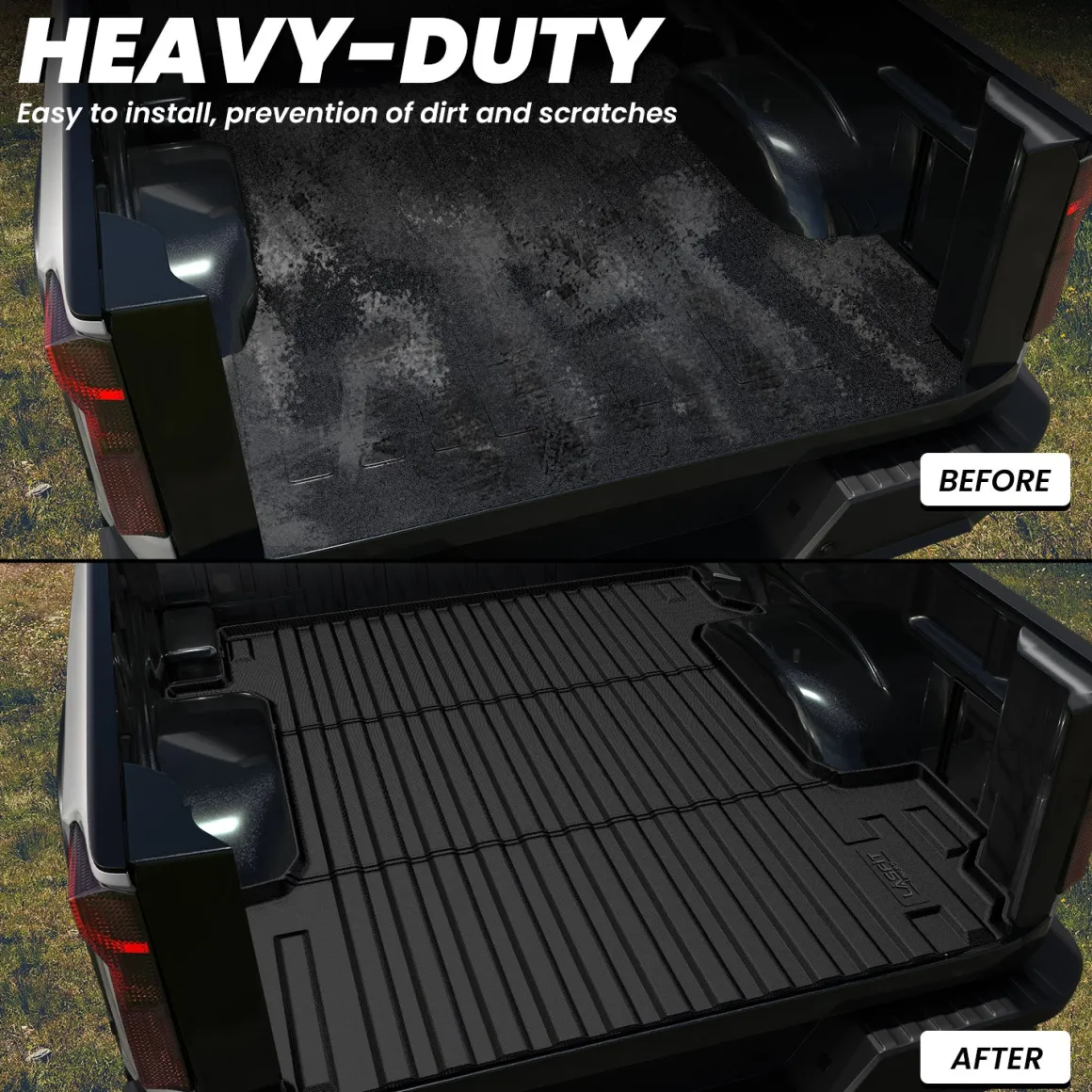 Fit for 2019-2026 GMC Sierra 1500 Truck Bed Mat or Tailgate Mat, Not Fit 2019 Sierra 1500 LD