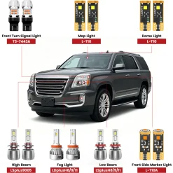 Fit for 2010-2017 GMC Terrain The Brightest LED Bulbs Upgrade