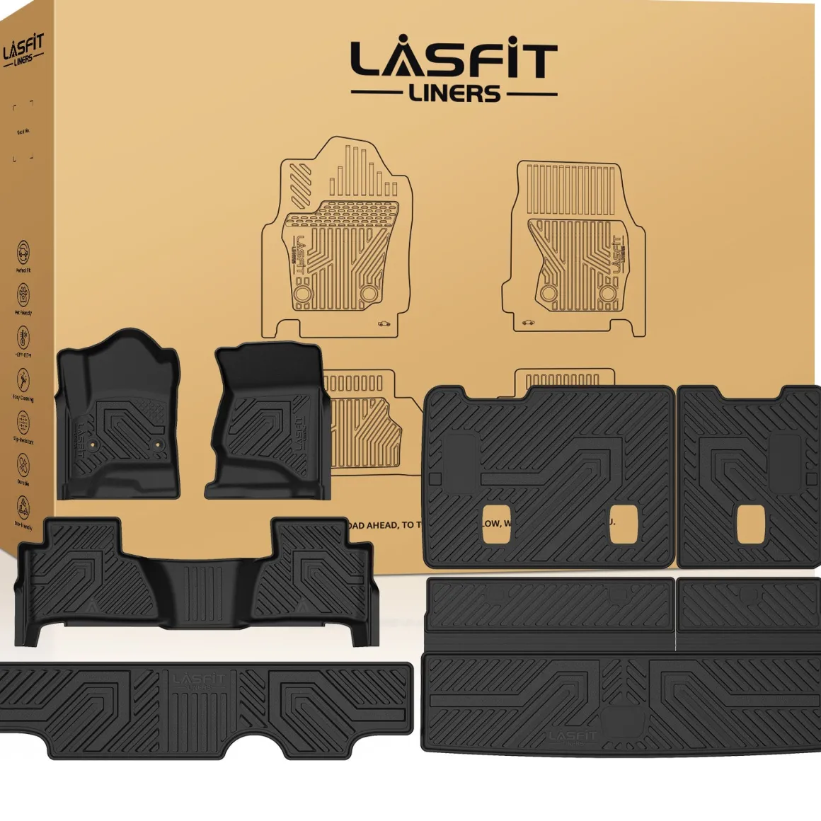 Fit for 2015-2020 GMC Yukon Floor Mats & Seatback & Cargo Mat