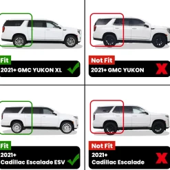 Fit for 2021–2026 GMC Yukon XL Floor & Cargo Mats Protection Set, Not Fit 9 Seats