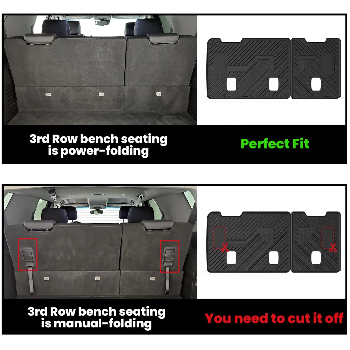 Fit for 2015-2020 GMC Yukon XL Floor Mats or Seatback & Cargo Mat