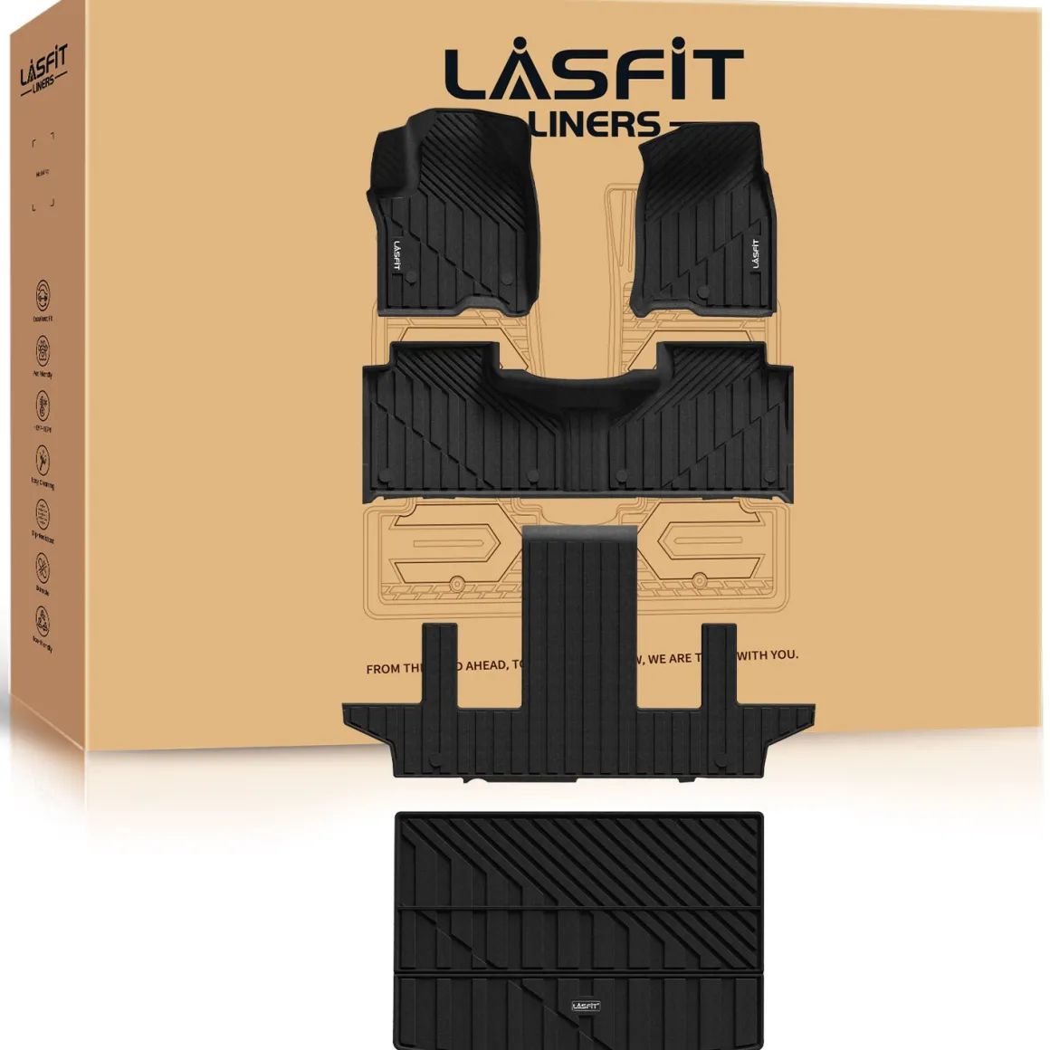 Fit for 2021–2026 GMC Yukon XL Individual Floor Mats or Cargo Mats, Not Fit 9 Seats