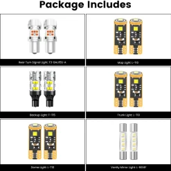 Fit for 2018-2022 Honda Accord LED Bulbs Upgrade