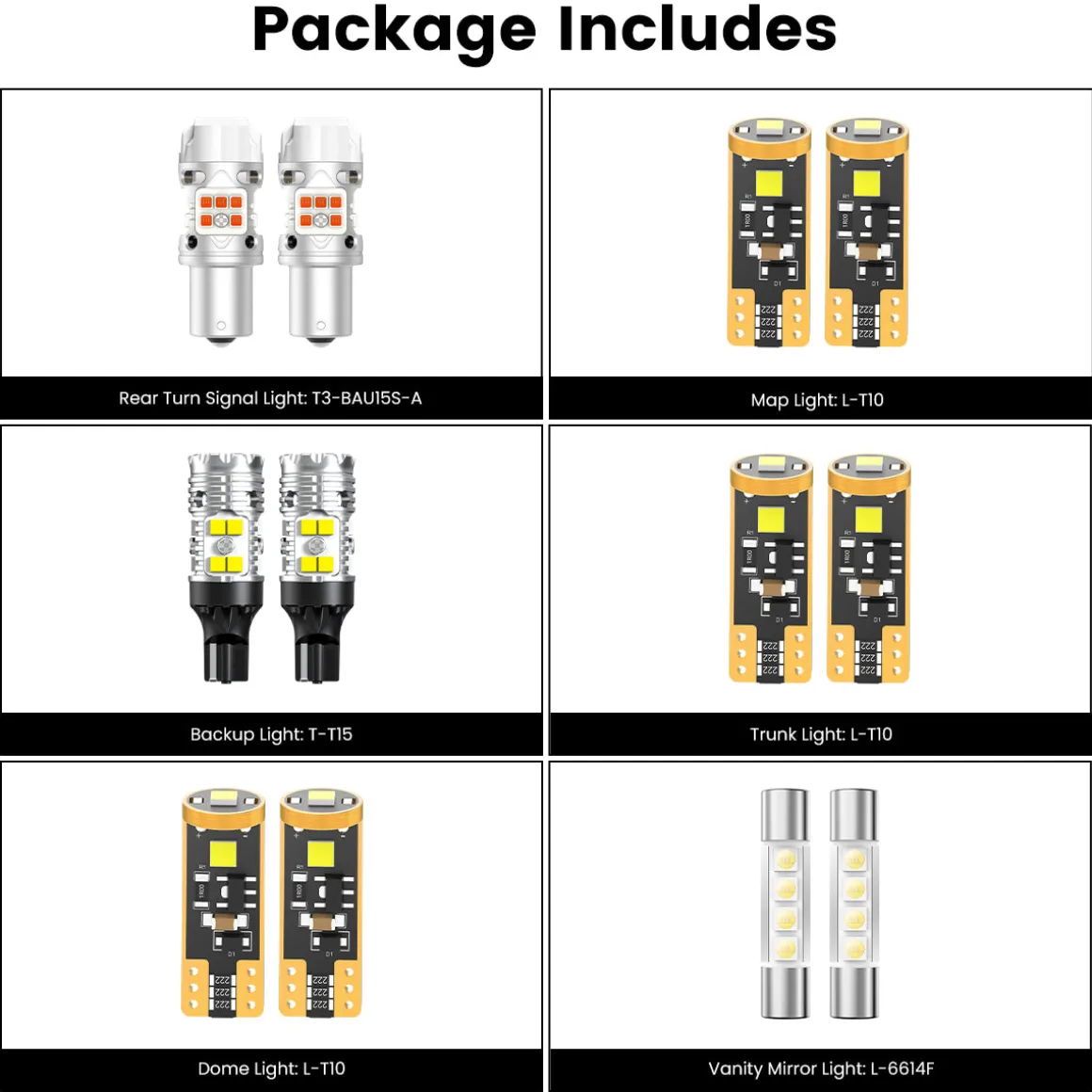 Fit for 2018-2022 Honda Accord LED Bulbs Upgrade