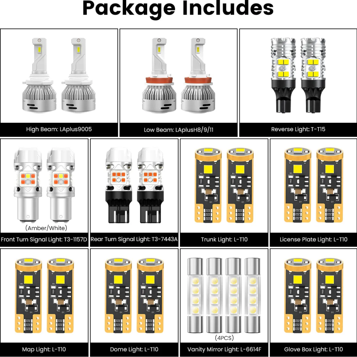 Fit for 2013-2015 Honda Accord LED Bulbs Upgrade | Tested and Verified