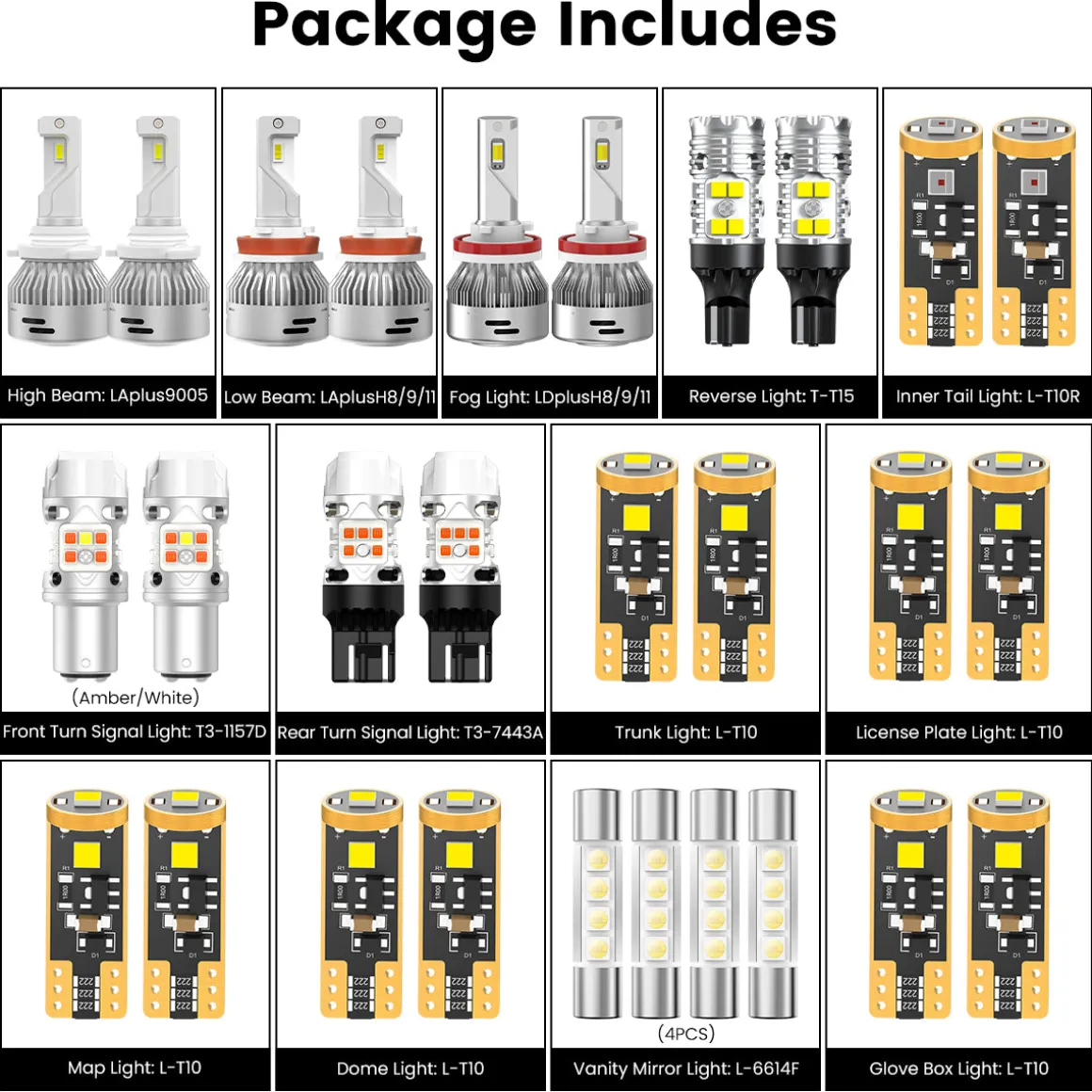Fit for 2013-2015 Honda Accord LED Bulbs Upgrade | Tested and Verified