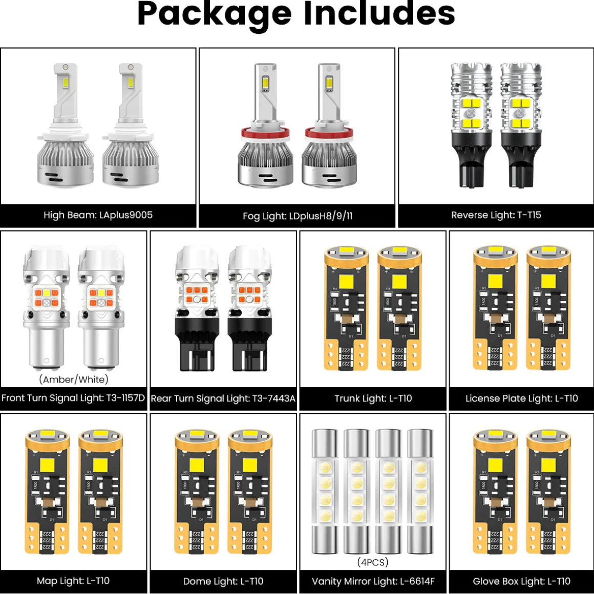 Fit for 2013-2015 Honda Accord LED Bulbs Upgrade | Tested and Verified
