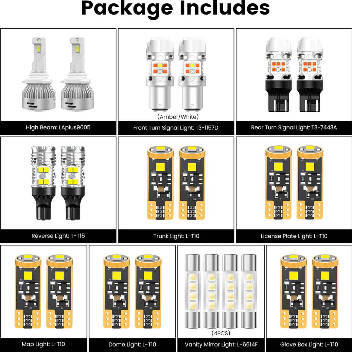 Fit for 2013-2015 Honda Accord LED Bulbs Upgrade | Tested and Verified