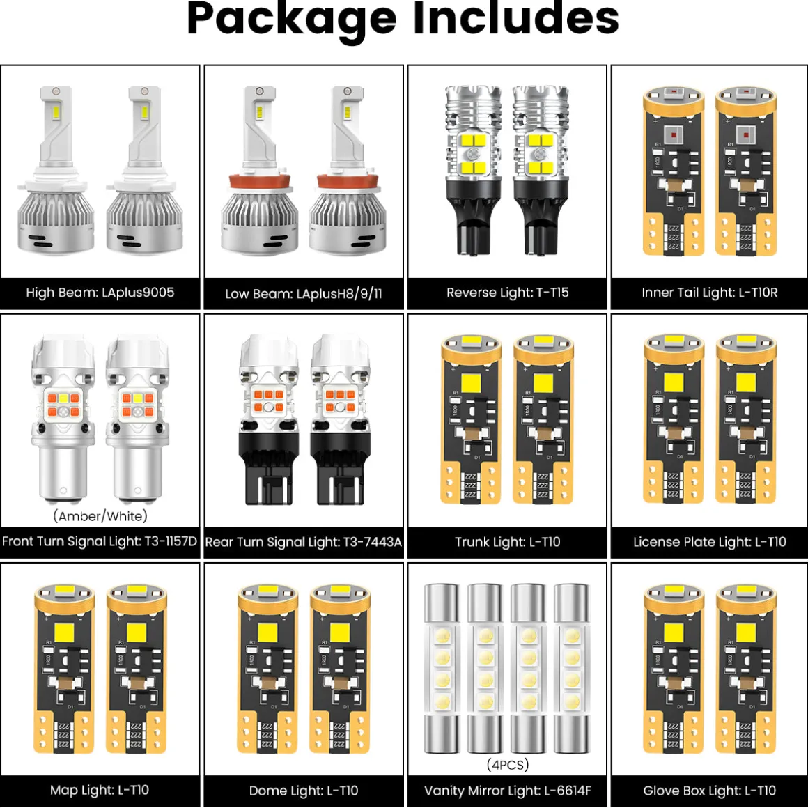 Fit for 2013-2015 Honda Accord LED Bulbs Upgrade | Tested and Verified