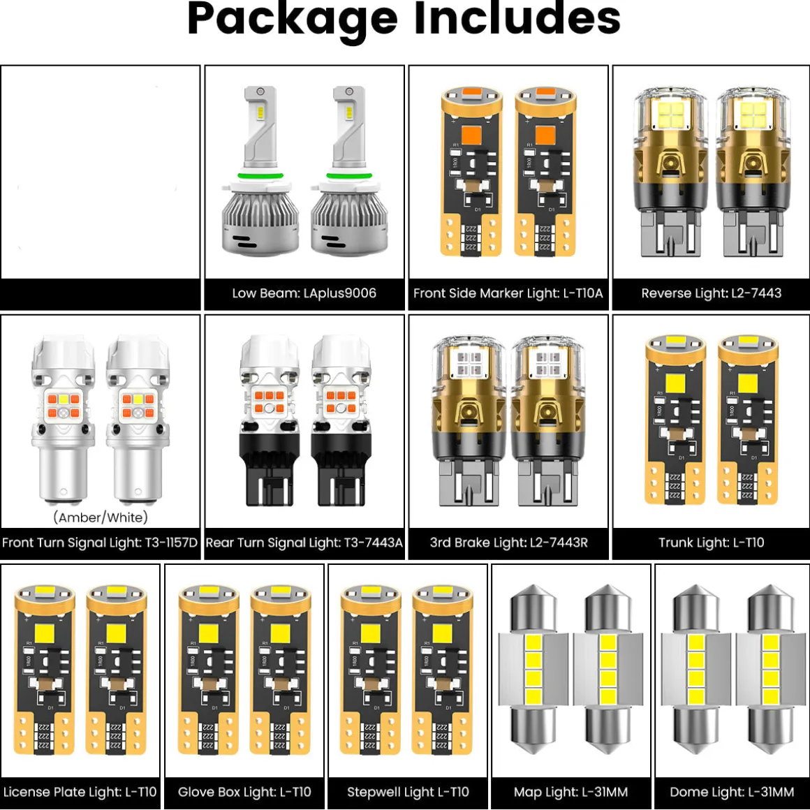 Fit for 2008-2012 Honda Accord LED Bulbs Upgrade