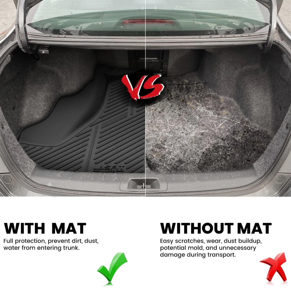 Fit for 2008-2012 Honda Accord 1st & 2nd Row Floor Mats or Cargo Mat, Only fit Sedan not fit Coupe