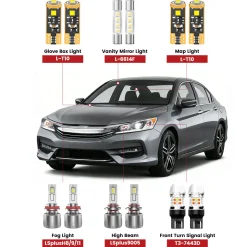 Fit for 2016-2017 Honda Accord The Brightest LED Bulbs Upgrade