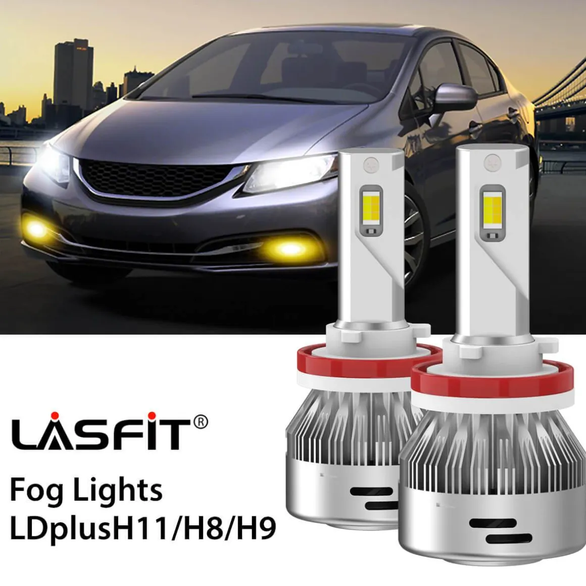 Fit for 2014-2015 Honda Civic LED Headlight Fog Exterior Interior Light Bulbs