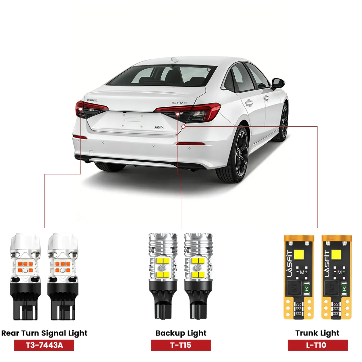 Fit for 2022-2026 Honda Civic Sedan Hatchback LED Exterior Interior Lights Upgrade | Tested and Verified