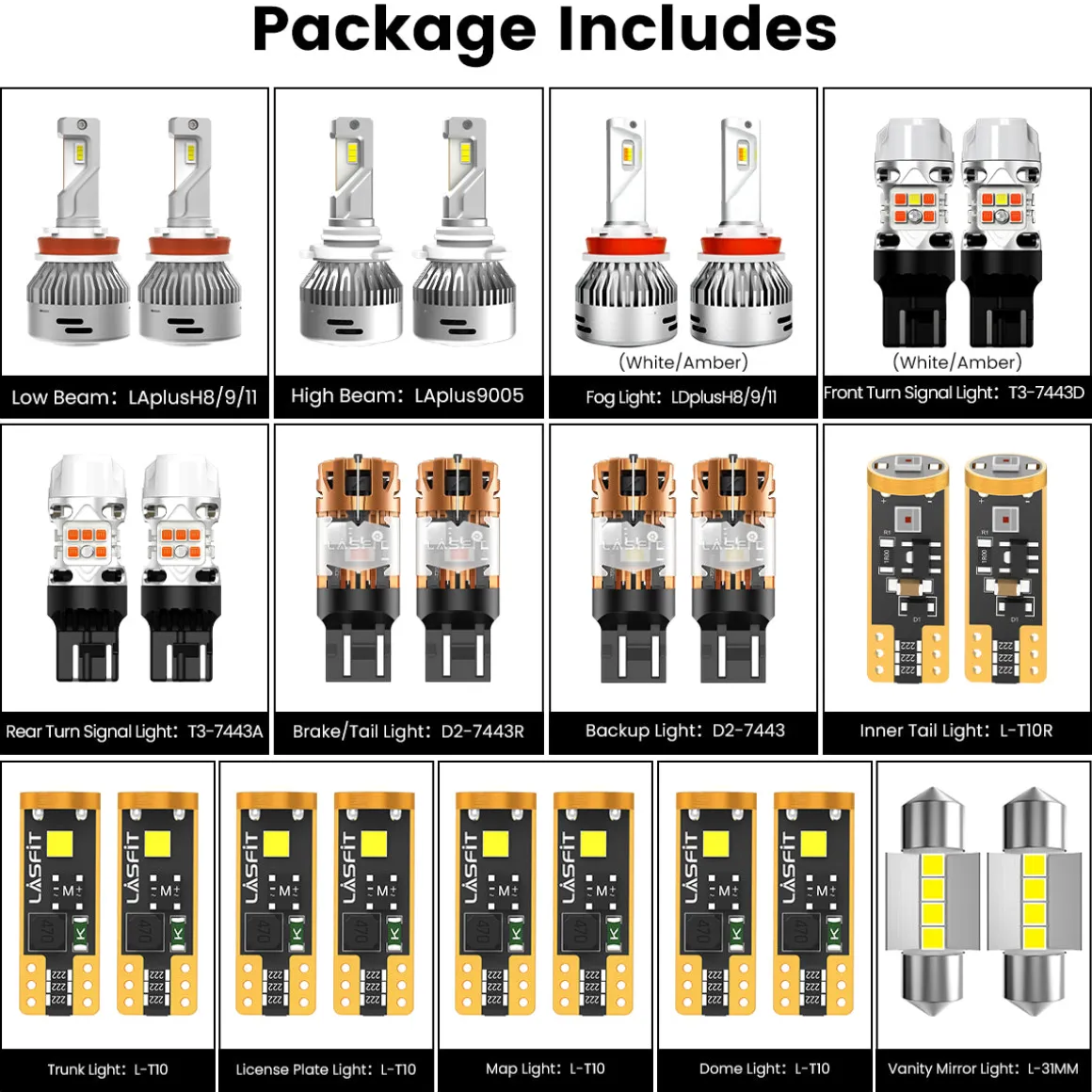 Fit for 2015-2016 Honda CR-V LED Bulbs Upgrade