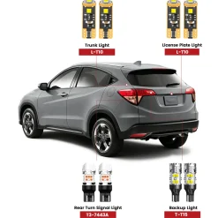 Fit for 2016-2018 Honda HR-V The Brightest LED Bulbs Upgrade