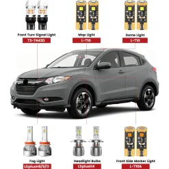 Fit for 2016-2018 Honda HR-V The Brightest LED Bulbs Upgrade
