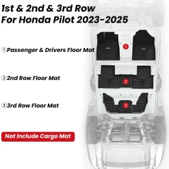 Fit for 2023-2026 Honda Pilot Custom TPE Floor Mats or Seatback & Cargo Mats
