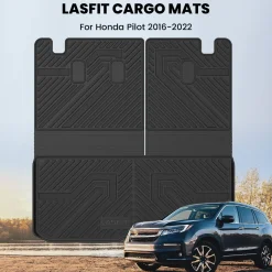 Fit for 2016-2022 Honda Pilot Floor Mats or Cargo & Seatback Mat, Cargo Mat Fit in Highest Position Only