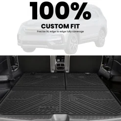 Fit for 2016-2022 Honda Pilot Floor Mats or Cargo & Seatback Mat, Cargo Mat Fit in Highest Position Only