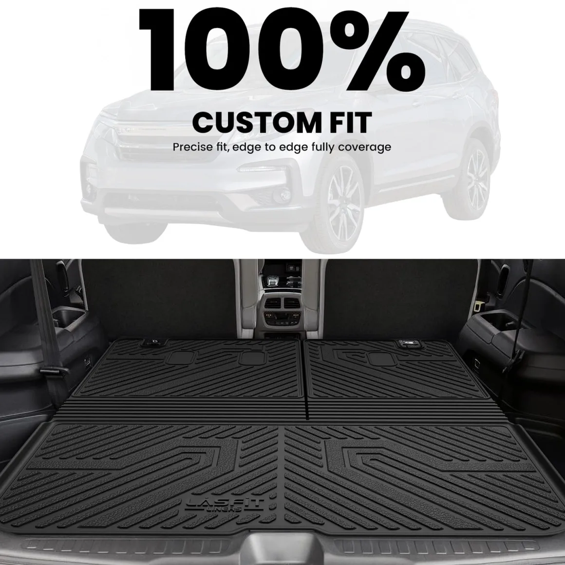 Fit for 2016-2022 Honda Pilot Floor Mats or Cargo & Seatback Mat, Cargo Mat Fit in Highest Position Only