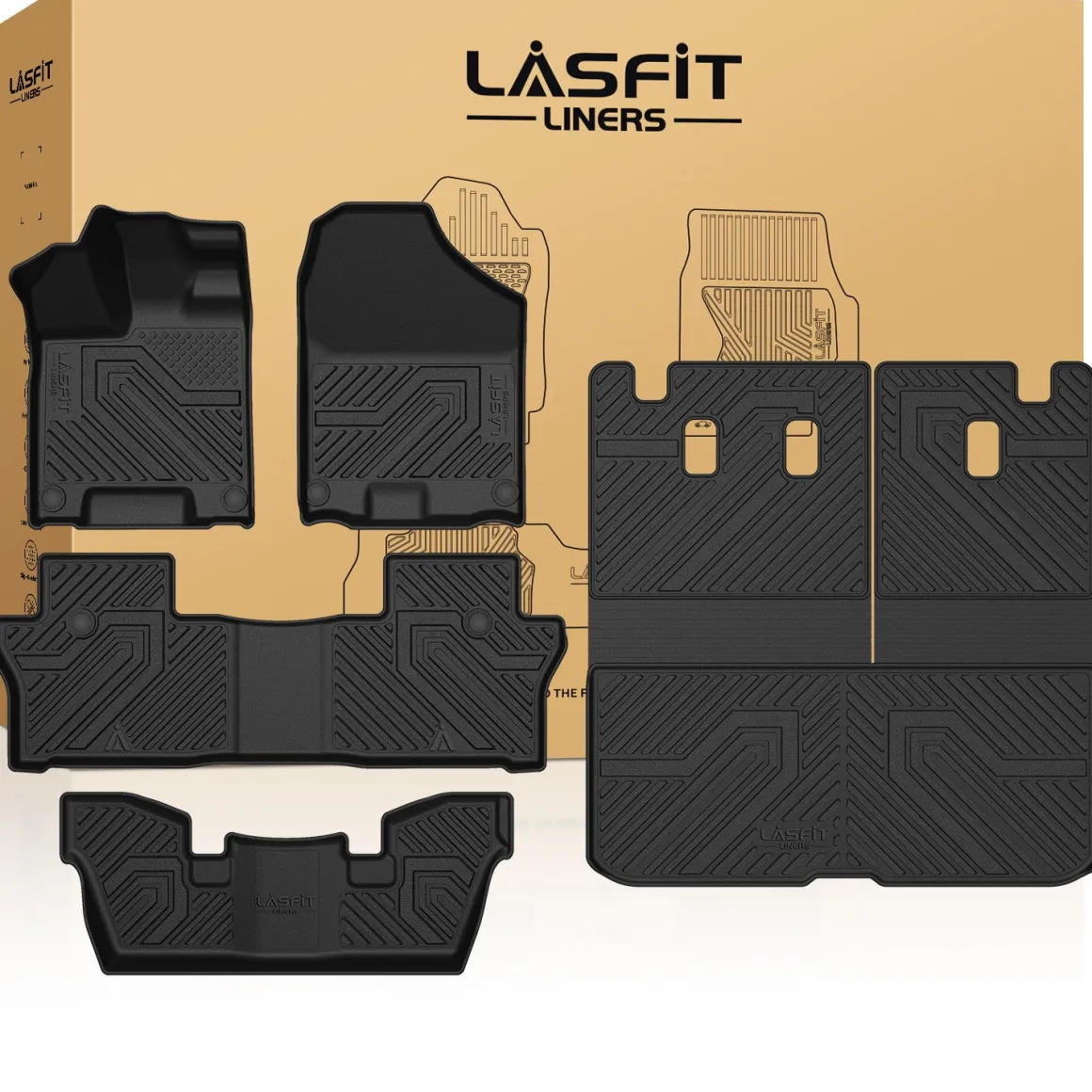 Fit for 2016-2022 Honda Pilot Floor Mats or Cargo & Seatback Mat, Cargo Mat Fit in Highest Position Only