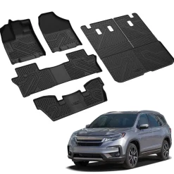 Fit for 2016-2022 Honda Pilot Floor Mats or Cargo & Seatback Mat, Cargo Mat Fit in Highest Position Only