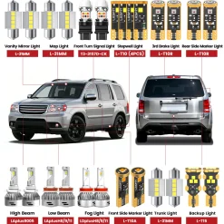 Fit for 2009-2015 Honda Pilot LED Bulbs Upgrade