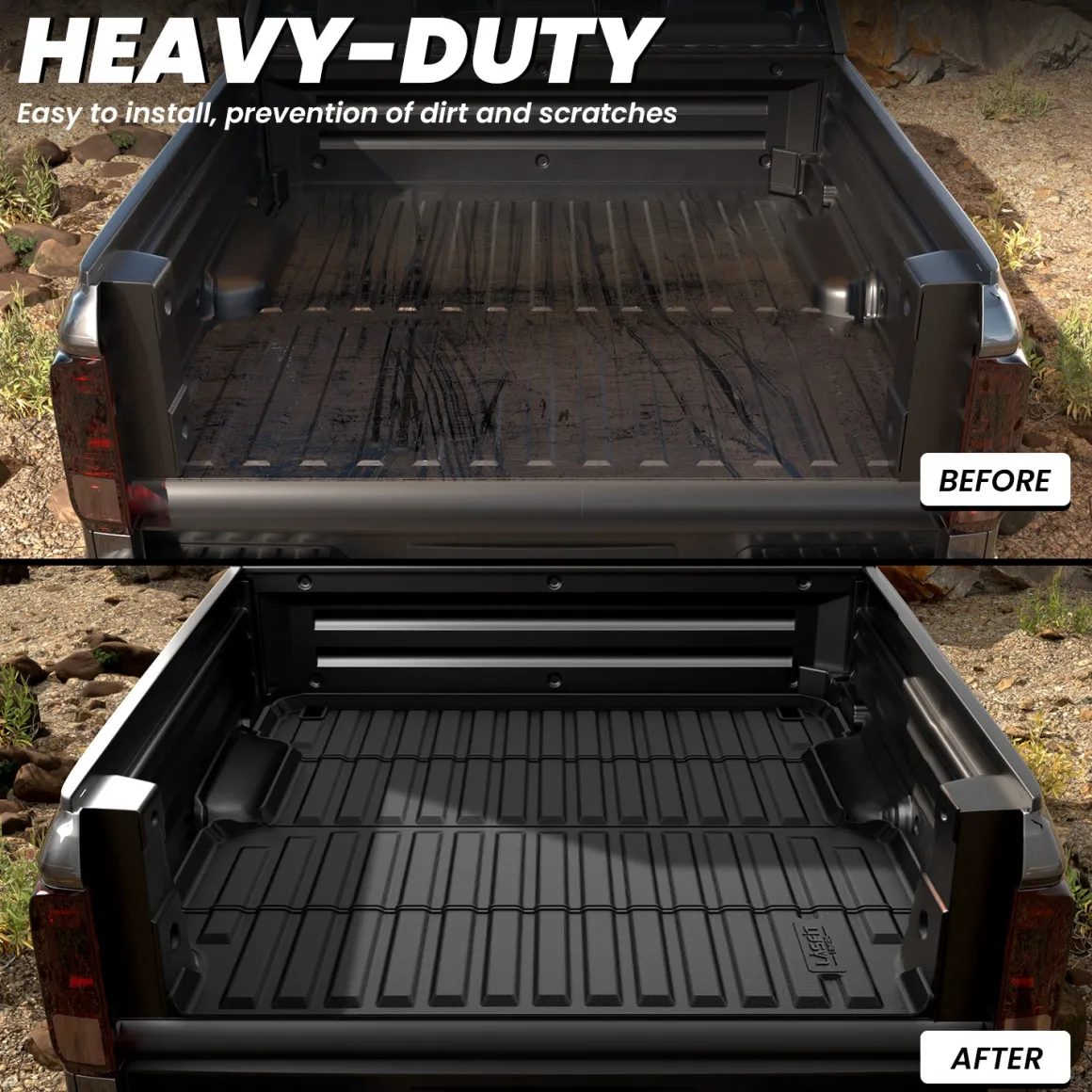 Fit for 2017-2026 Honda Ridgeline 5.3FT(64") Heavy Duty Truck Bed Mat or Tailgate Mat, Not Fit Drop-in liners