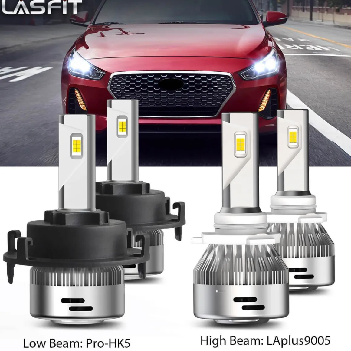 Fit for 2018-2019 Hyundai Elantra GT Custom H7 LED Bulbs Exterior Interior Lights Plug and Play