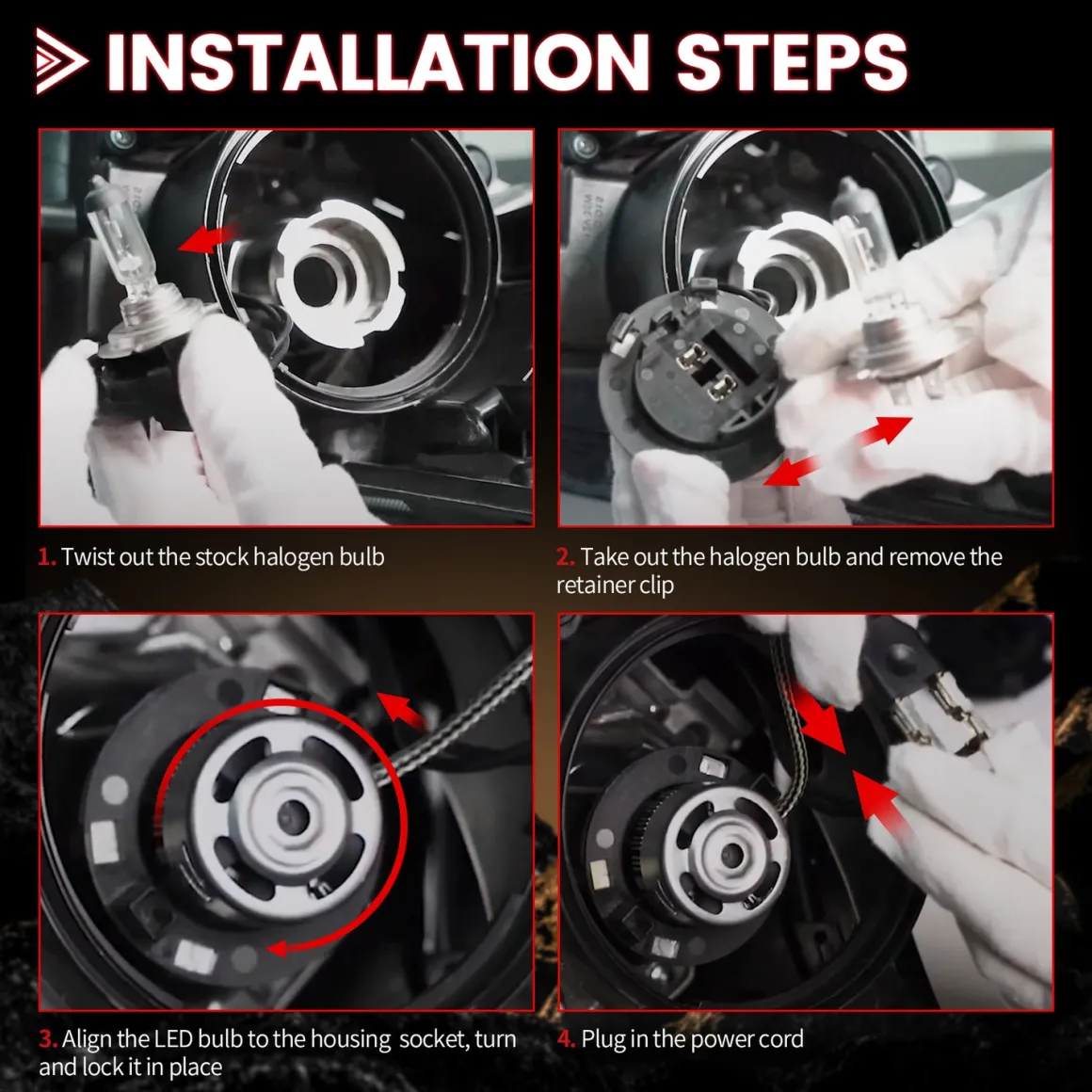 Fit for 2018-2019 Hyundai Elantra GT Custom H7 LED Bulbs Exterior Interior Lights Plug and Play