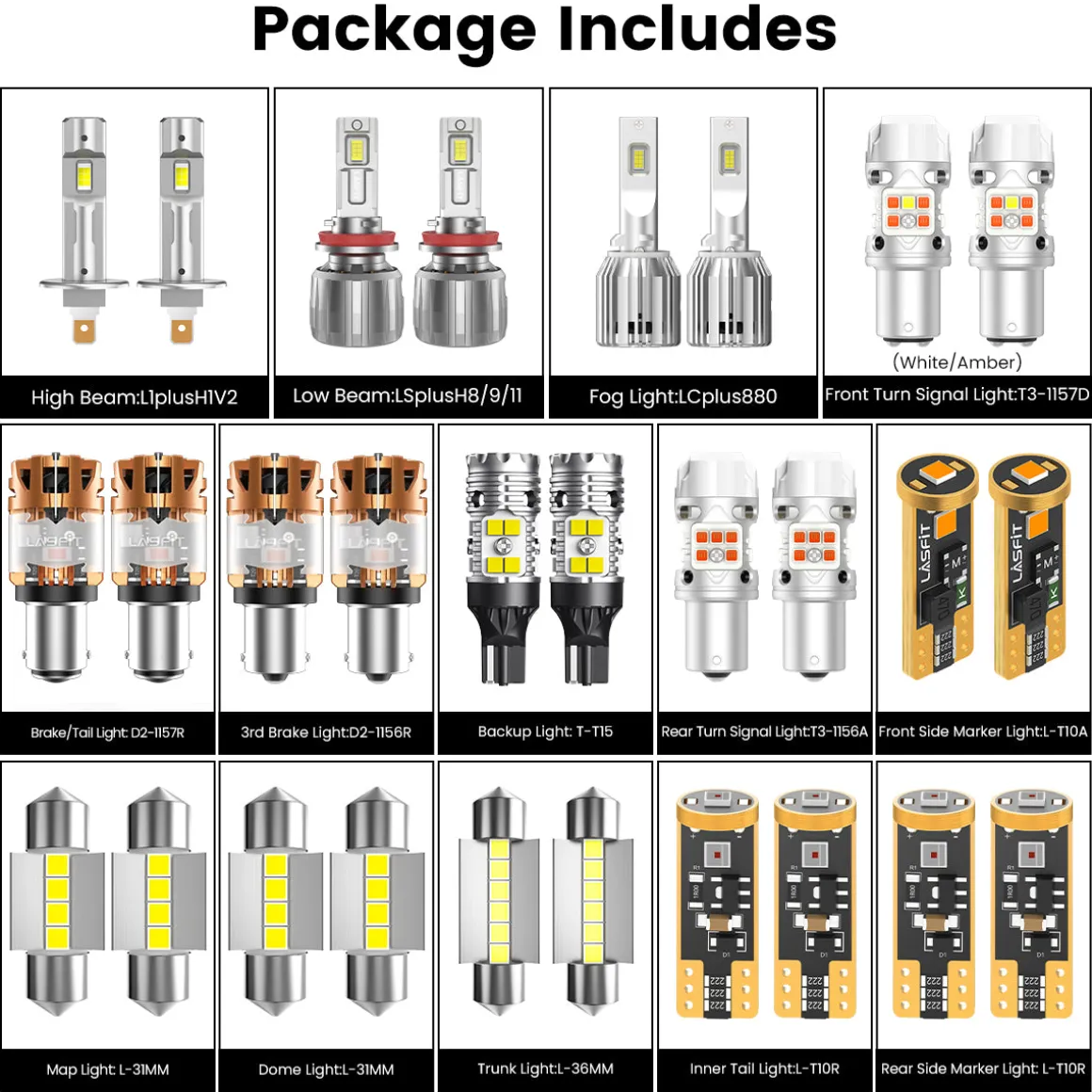Fit for 2011-2013 Hyundai Elantra The Brightest LED Bulbs Upgrade