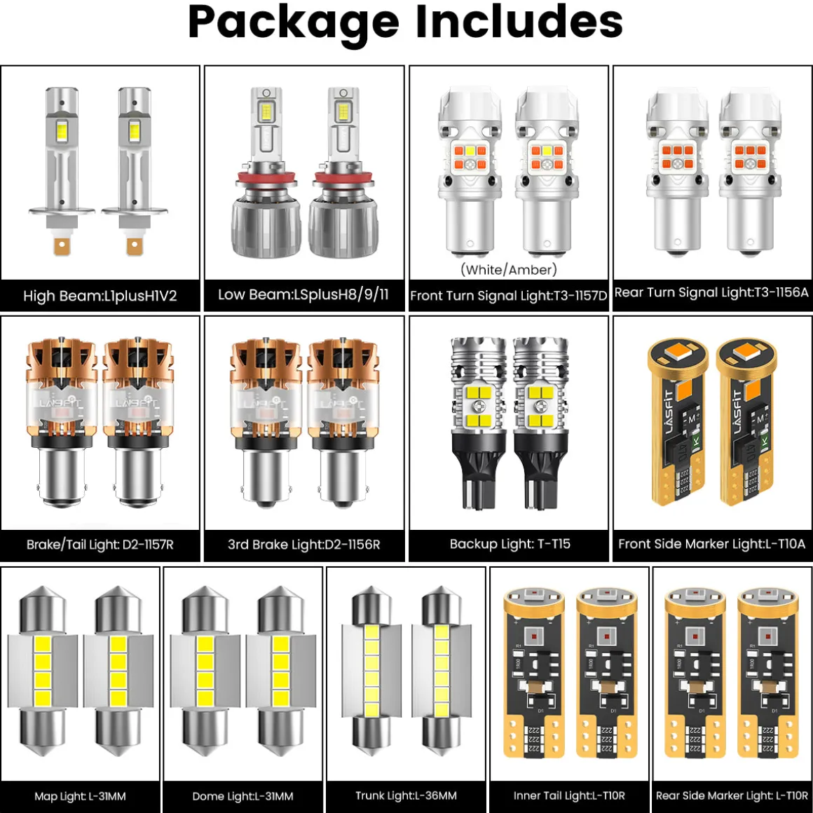 Fit for 2011-2013 Hyundai Elantra The Brightest LED Bulbs Upgrade