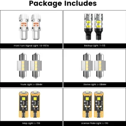 Fit for 2020-2022 Hyundai Ioniq The Brightest LED Bulbs Upgrade