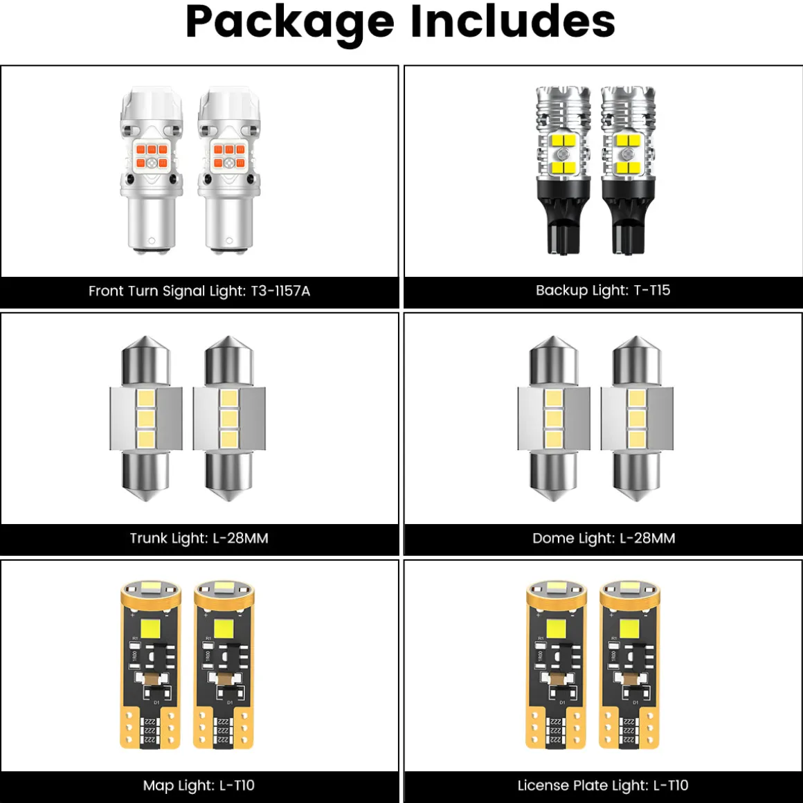 Fit for 2020-2022 Hyundai Ioniq The Brightest LED Bulbs Upgrade