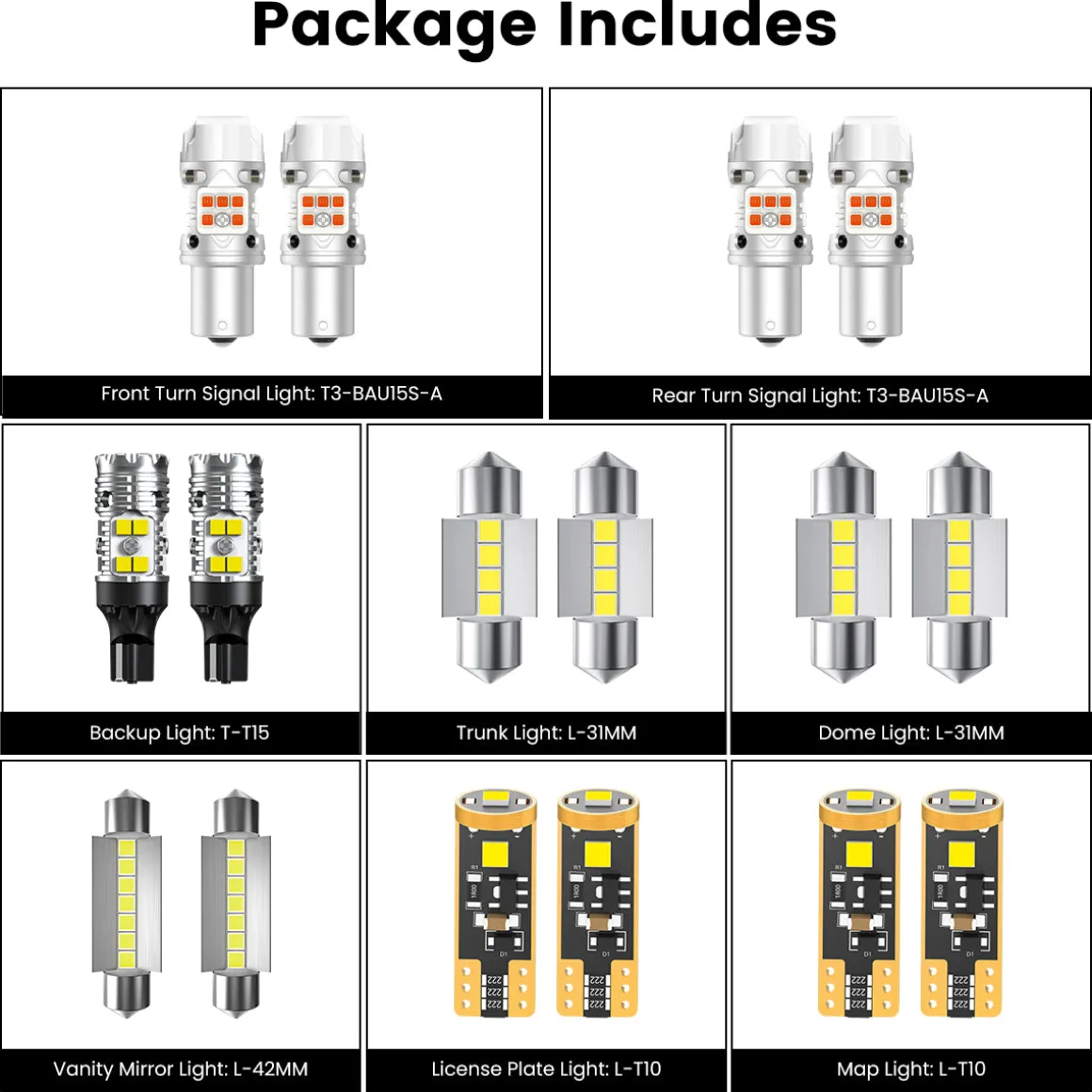 Fit for 2024-2025 Hyundai Kona LED Bulbs Upgrade | Tested and Verified