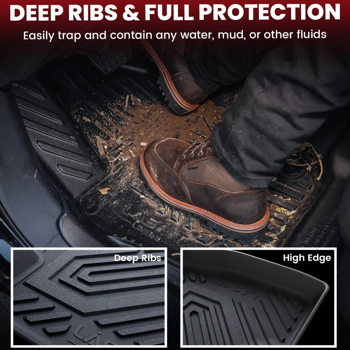 Fit for 2022-2023 Hyundai Kona N Floor & Seatback & Cargo Mats, Fit Gas Only